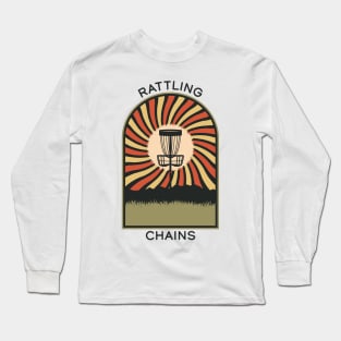 Rattling Chains | Disc Golf Vintage Retro Arch Mountains Long Sleeve T-Shirt